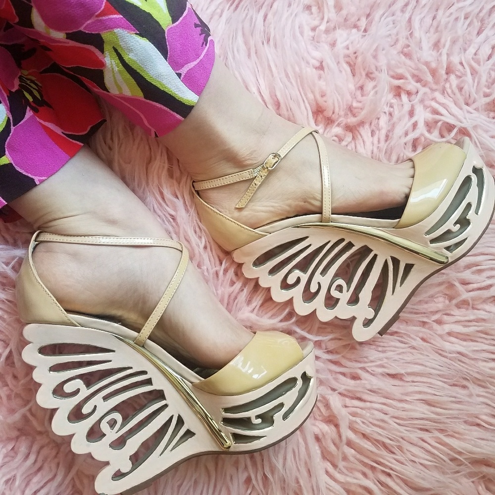 Vintage Wild Nude painted platforms - Picture 2 of 8